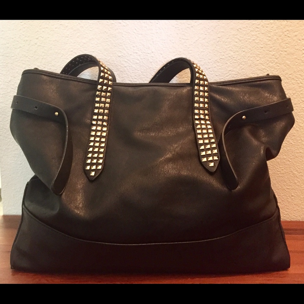 Vegan Leather Tote Black